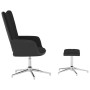 Relaxation chair with velvet and black PVC footrest by vidaXL, Armchairs - Ref: Foro24-327870, Price: 94,51 €, Discount: %