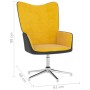 Silla de relajación reposapiés terciopelo PVC amarillo mostaza de vidaXL, Sillones - Ref: Foro24-327871, Precio: 84,36 €, Des...