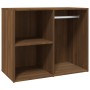 Dressing table with LED and oak brown plywood cabinet