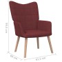 Sillón de relax de tela color rojo tinto de vidaXL, Sillones - Ref: Foro24-327927, Precio: 103,08 €, Descuento: %