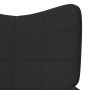 Sillón de relax con reposapiés tela negro de vidaXL, Sillones - Ref: Foro24-327936, Precio: 127,92 €, Descuento: %