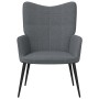 Sillón de relax con taburete tela gris oscuro de vidaXL, Sillones - Ref: Foro24-327953, Precio: 116,96 €, Descuento: %