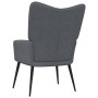 Sillón de relax con taburete tela gris oscuro de vidaXL, Sillones - Ref: Foro24-327953, Precio: 116,96 €, Descuento: %