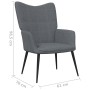 Relax armchair with dark gray fabric footstool by vidaXL, Armchairs - Ref: Foro24-327953, Price: 117,99 €, Discount: %