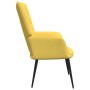 Silla de relajación con reposapiés tela amarillo mostaza de vidaXL, Sillones - Ref: Foro24-327959, Precio: 102,40 €, Descuent...