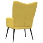 Silla de relajación con reposapiés tela amarillo mostaza de vidaXL, Sillones - Ref: Foro24-327959, Precio: 102,40 €, Descuent...