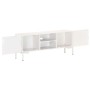 Solid white mango wood TV stand 115x30x46 cm by vidaXL, TV Furniture - Ref: Foro24-323580, Price: 108,72 €, Discount: %