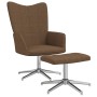 Silla de relajación con reposapiés de tela marrón de vidaXL, Sillones - Ref: Foro24-327999, Precio: 91,04 €, Descuento: %