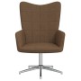 Silla de relajación con reposapiés de tela marrón de vidaXL, Sillones - Ref: Foro24-327999, Precio: 91,04 €, Descuento: %