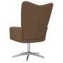 Silla de relajación con reposapiés de tela marrón de vidaXL, Sillones - Ref: Foro24-327999, Precio: 91,04 €, Descuento: %