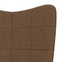 Silla de relajación con reposapiés de tela marrón de vidaXL, Sillones - Ref: Foro24-327999, Precio: 91,04 €, Descuento: %