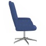 Silla de relajación con reposapiés tela azul de vidaXL, Sillones - Ref: Foro24-328000, Precio: 116,95 €, Descuento: %