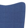 Silla de relajación con reposapiés tela azul de vidaXL, Sillones - Ref: Foro24-328000, Precio: 116,95 €, Descuento: %