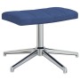 Silla de relajación con reposapiés tela azul de vidaXL, Sillones - Ref: Foro24-328000, Precio: 116,95 €, Descuento: %