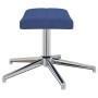 Silla de relajación con reposapiés tela azul de vidaXL, Sillones - Ref: Foro24-328000, Precio: 116,95 €, Descuento: %