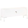 Solid white mango wood TV stand 115x30x46 cm by vidaXL, TV Furniture - Ref: Foro24-323580, Price: 108,72 €, Discount: %