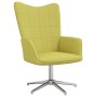 Silla de relajación con reposapiés de tela verde de vidaXL, Sillones - Ref: Foro24-328001, Precio: 116,54 €, Descuento: %