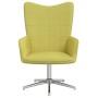 Silla de relajación con reposapiés de tela verde de vidaXL, Sillones - Ref: Foro24-328001, Precio: 116,54 €, Descuento: %