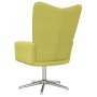 Silla de relajación con reposapiés de tela verde de vidaXL, Sillones - Ref: Foro24-328001, Precio: 116,54 €, Descuento: %