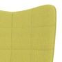 Silla de relajación con reposapiés de tela verde de vidaXL, Sillones - Ref: Foro24-328001, Precio: 116,54 €, Descuento: %