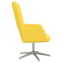 Silla de relajación con reposapiés tela amarillo mostaza de vidaXL, Sillones - Ref: Foro24-328003, Precio: 94,51 €, Descuento: %