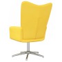 Silla de relajación con reposapiés tela amarillo mostaza de vidaXL, Sillones - Ref: Foro24-328003, Precio: 94,51 €, Descuento: %