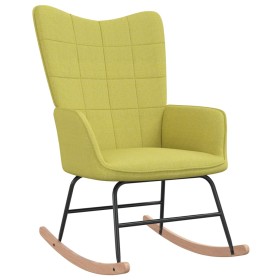 Silla mecedora de tela verde de vidaXL, Mecedoras - Ref: Foro24-328012, Precio: 124,86 €, Descuento: %