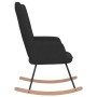 Silla mecedora de tela negra de vidaXL, Mecedoras - Ref: Foro24-328013, Precio: 129,14 €, Descuento: %