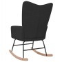 Silla mecedora de tela negra de vidaXL, Mecedoras - Ref: Foro24-328013, Precio: 129,14 €, Descuento: %