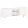 Mueble para TV de madera maciza de mango blanco 115x30x46 cm de vidaXL, Muebles TV - Ref: Foro24-323580, Precio: 108,72 €, De...