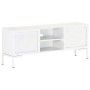 Mueble para TV de madera maciza de mango blanco 115x30x46 cm de vidaXL, Muebles TV - Ref: Foro24-323580, Precio: 108,72 €, De...