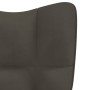 Silla de relajación con taburete terciopelo gris oscuro de vidaXL, Sillones - Ref: Foro24-328129, Precio: 155,57 €, Descuento: %