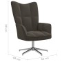 Silla de relajación con taburete terciopelo gris oscuro de vidaXL, Sillones - Ref: Foro24-328129, Precio: 155,57 €, Descuento: %