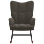 Silla mecedora de terciopelo gris oscuro de vidaXL, Mecedoras - Ref: Foro24-328140, Precio: 106,99 €, Descuento: %