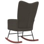 Silla mecedora de terciopelo gris oscuro de vidaXL, Mecedoras - Ref: Foro24-328140, Precio: 106,99 €, Descuento: %