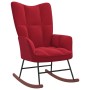 Silla mecedora de terciopelo rojo vino tinto de vidaXL, Mecedoras - Ref: Foro24-328144, Precio: 113,17 €, Descuento: %