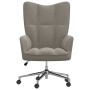 Silla de relajación de terciopelo gris claro de vidaXL, Sillones - Ref: Foro24-328161, Precio: 129,57 €, Descuento: %