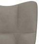 Silla de relajación de terciopelo gris claro de vidaXL, Sillones - Ref: Foro24-328161, Precio: 129,57 €, Descuento: %