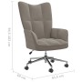 Silla de relajación de terciopelo gris claro de vidaXL, Sillones - Ref: Foro24-328161, Precio: 129,57 €, Descuento: %