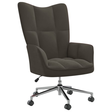 Silla de relajación de terciopelo gris oscuro de vidaXL, Sillones - Ref: Foro24-328162, Precio: 129,57 €, Descuento: %