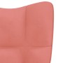 Silla de relajación de terciopelo rosa de vidaXL, Sillones - Ref: Foro24-328165, Precio: 143,16 €, Descuento: %