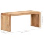 Solid acacia wood bench 110x38x46 cm by vidaXL, Dining and kitchen benches - Ref: Foro24-323584, Price: 157,99 €, Discount: %