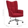 Silla de relajación de terciopelo rojo vino tinto de vidaXL, Sillones - Ref: Foro24-328166, Precio: 137,99 €, Descuento: %