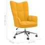 Silla de relajación de terciopelo amarillo mostaza de vidaXL, Sillones - Ref: Foro24-328168, Precio: 121,05 €, Descuento: %