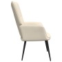 Silla de relajación con reposapiés tela crema de vidaXL, Sillones - Ref: Foro24-327954, Precio: 116,96 €, Descuento: %