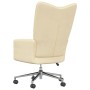 Silla de relajación de terciopelo blanco crema de vidaXL, Sillones - Ref: Foro24-328170, Precio: 129,57 €, Descuento: %