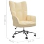 Silla de relajación de terciopelo blanco crema de vidaXL, Sillones - Ref: Foro24-328170, Precio: 129,57 €, Descuento: %