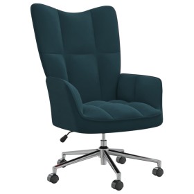 Blue velvet recliner by vidaXL, Armchairs - Ref: Foro24-328171, Price: 134,46 €, Discount: %