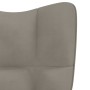 Silla de relajación de terciopelo gris claro de vidaXL, Sillones - Ref: Foro24-328172, Precio: 121,31 €, Descuento: %