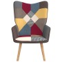 Silla de relajación de tela patchwork de vidaXL, Sillones - Ref: Foro24-328183, Precio: 102,33 €, Descuento: %